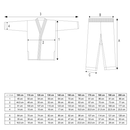 Dobok De-Luxe, aprobat ITF, Top Ten, Alb, 110 cm [9]