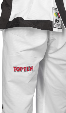 Dobok Master Diamond, aprobat ITF, Top Ten, Alb, 150 cm [7]