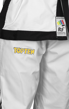Dobok Master Premium Gold, aprobat ITF, Top Ten,Alb, 170 cm [5]