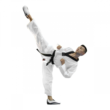 Taekwon-Do - Dobok Taekwon-do WT Diamond - guler negru, 150 cm