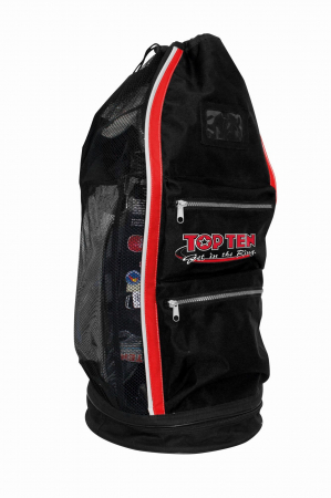 Fotbal - Geanta de plasa "Deluxe" - 65 cm x 26,8 cm x 26,8 cm, negru