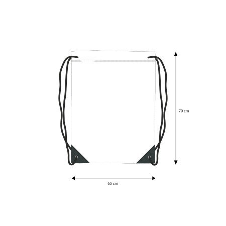 Ghiozdan de plasa "WKF" - 70 cm x 65 cm, negru [1]