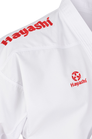 Green Karate-Gi Set “Premium Kumite Competition” (WKF approved) - white-red, white-blue, size 150 cm [6]