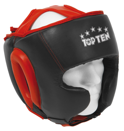 Casti - Casca pentru sparring, Top Ten, Rosu cu Negru, marime S, M