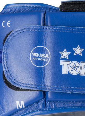 Head Guard made of genuine leather - blue, size L, incl. IBA label [4]