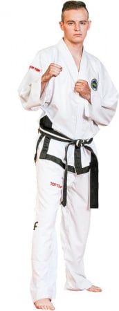 Sporturi - Dobok Master Diamond, aprobat ITF, Top Ten, Alb, 170 cm
