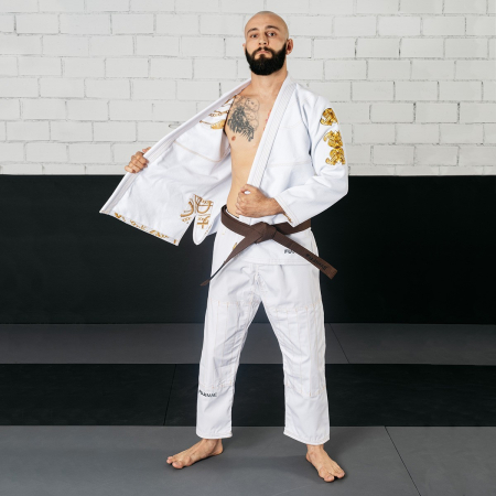 Jiu-Jitsu Brazilian - Jiu Jitsu Gi. Brazilian QS Shaka 21, alb, 160 cm
