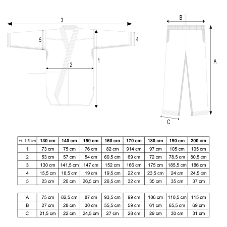 Judo-Gi "Kirin", Hayashi, Alb, 150 cm [1]