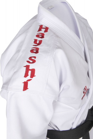 Karate-Gi “Bunkai 2.0” ( aprobat WKF), alb cu broderoe rosie, 185 cm [3]