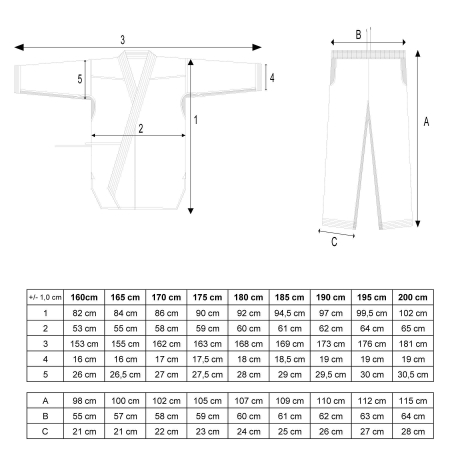 Karate-GI „ECO”, aprobat WKF, Hayashi, Alb, Cu broderie Hayashi, 160 cm [4]