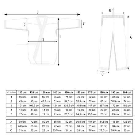 Karate-Gi HEIAN, aprobat WKF, Hayashi, Alb, 150 cm [8]