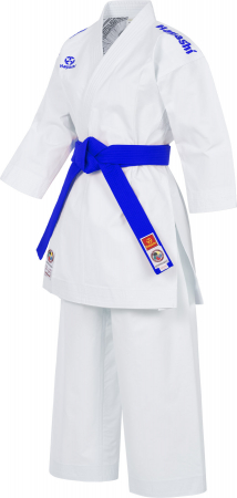 Karate Gi “Jingu” - Alb, broderie albastra, marime 175 cm [2]