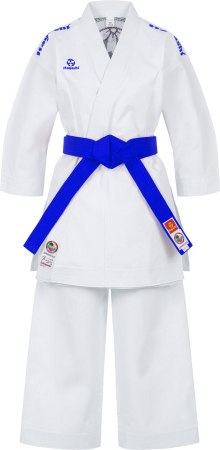 Karate Gi “Jingu” - Alb, broderie albastra, marime 175 cm [1]