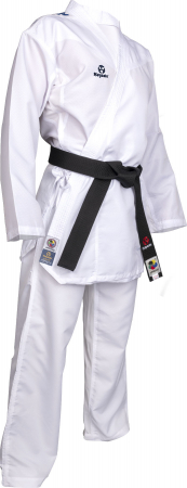 Sporturi - Karate-Gi "Premium Kumite", aprobat WKF, Hayashi, Alb cu broderie albastra, 190 cm