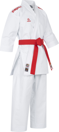 Karate Gi Set "Migoto" - white-red, white-blue embroidery, size 130 cm [1]