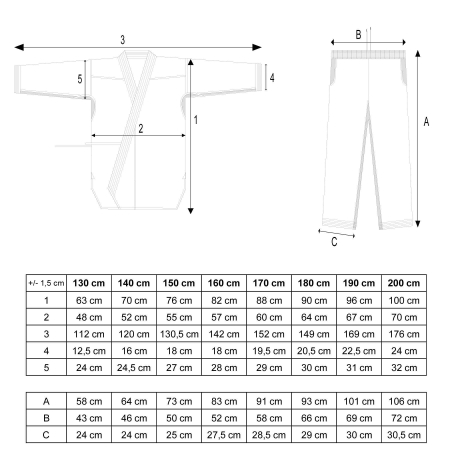 Karate -GI „Tenno” (aprobat WKF) - Alb, 12 oz, dimensiune 160 cm [5]
