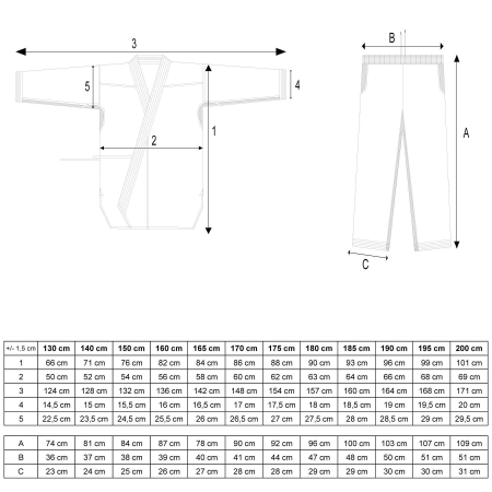 Karate gi “Tenno Premium” - Alb, broderie alba, marime 150 cm [8]