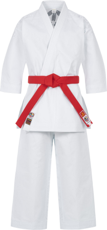 Karate gi “Tenno Premium” - Alb, broderie alba, marime 150 cm [1]