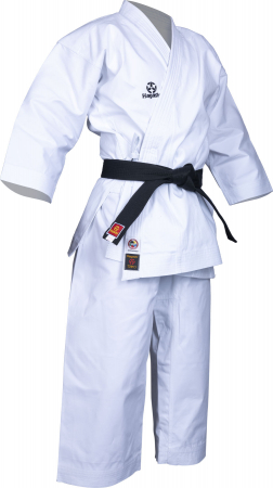 Omologate WKF - Karate -GI „Tenno” (aprobat WKF) - Alb, 12 oz, dimensiune 130 cm