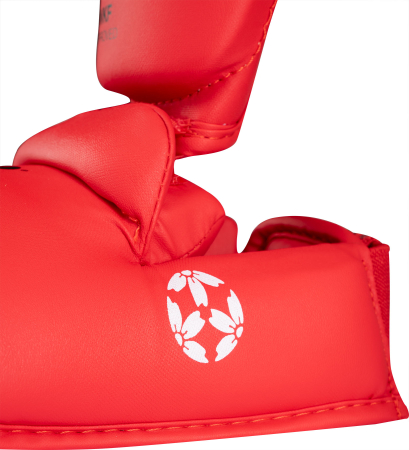 Karate Shin and Instep Guard "WKF" - red, size M [6]