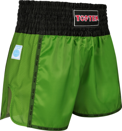 Import - Kickbox-Shorts "KicksOff" - green, size XXS, with WAKO label