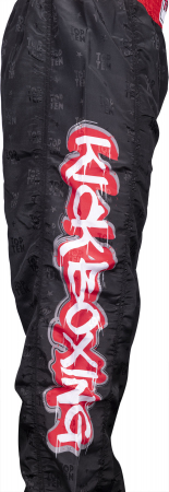 Kickboxing pants “Graffiti” - black-black, size  S = 160 cm [4]