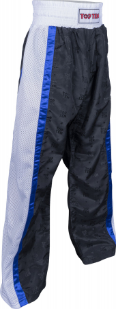 Next Brand Marketing - Pantalon Kickboxing “Mesh” - marime XXL = 200 cm, negru-alb