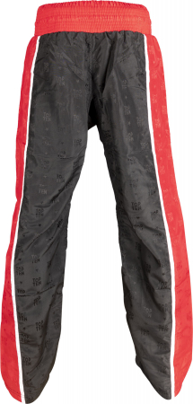 Pantaloni kickboxing „dungi” - rosu negru, dimensiunea XS = 150 cm, pentru copii [4]