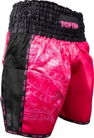 Import - Kickboxing shorts “Dragon” - black-pink, size L