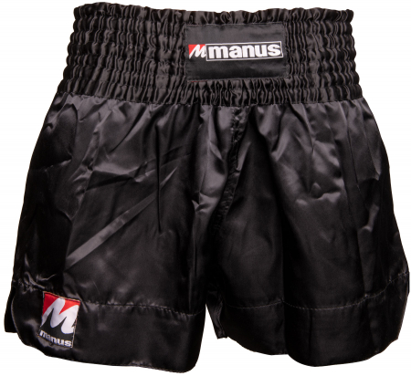 Pantaloni - Pantaloni scurti Kickboxing Shadow, Manus, Negru, 2XL