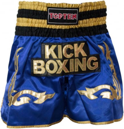 Sporturi - Pantaloni scurti "WAKO Kickboxing", aprobat WAKO, Albastru, M