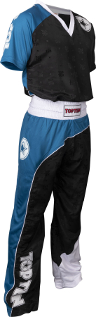 Echipamente sportive copii - Kickboxing uniform “Bow” - black-blue-white, size L
