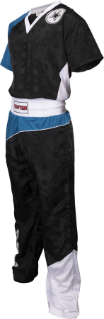 Kickboxing uniform “Bow” - negru-albastru-alb, marimea L [2]