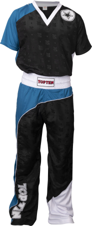 Kickboxing uniform “Bow” - negru-albastru-alb, marimea L [1]