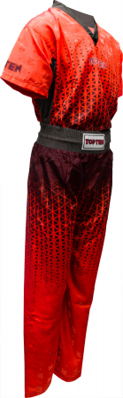 Uniforma Kickboxing „Grafic”, Top Ten, Rosu-Negru, M [1]