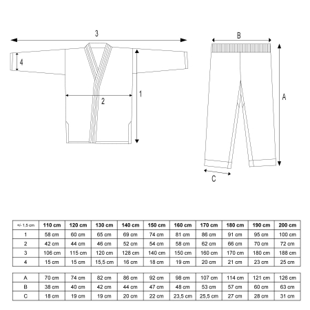 Taekwon-Do Dobok “Taeguk” (without print on the back) - white, size 110 cm - Copie [1]