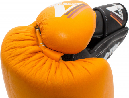 Manusi box 4select din piele, Top Ten , negru - portocaliu, 14 oz [5]