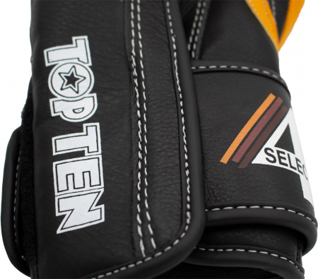 Manusi box 4select din piele, Top Ten , negru - portocaliu, 14 oz [2]