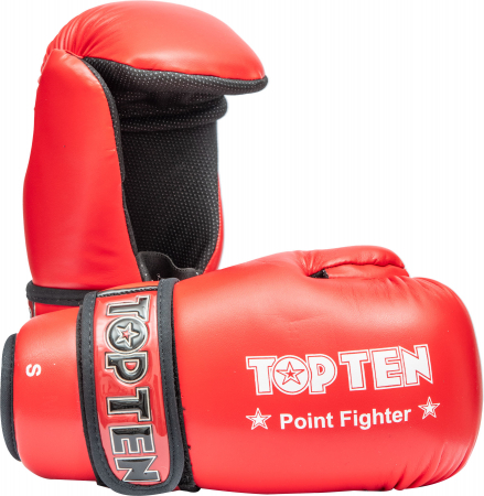 Reduceri Flash - Manusi de kick-boxing, "Point Fighter", aprobate WAKO, Top Ten, rosu, M