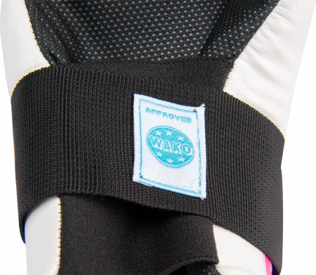 Mănuși kickbox “Flowers” pentru femei, omologat WAKO , Top Ten, Alb Roz, XS [1]