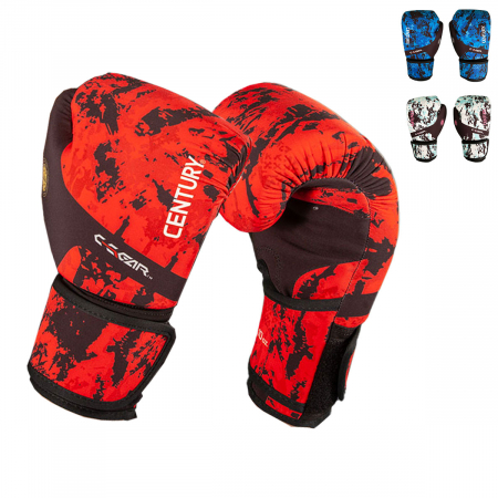 Manusi de MMA - Manusi lavabile Kickboxing C-GEAR Sport Respect (aprobate WAKO) Rosu/negru 10 Oz