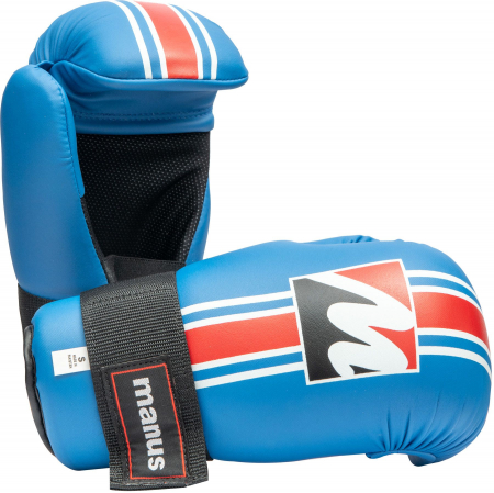 Taekwon-Do - Manusi de kickboxing aprobate WAKO, Manus, albastru, XS