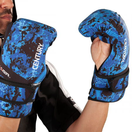 Manusi lavabile Point Fighting  C-GEAR Sport Respect aprobate WAKO  alb-turcoaz S - Copie [2]