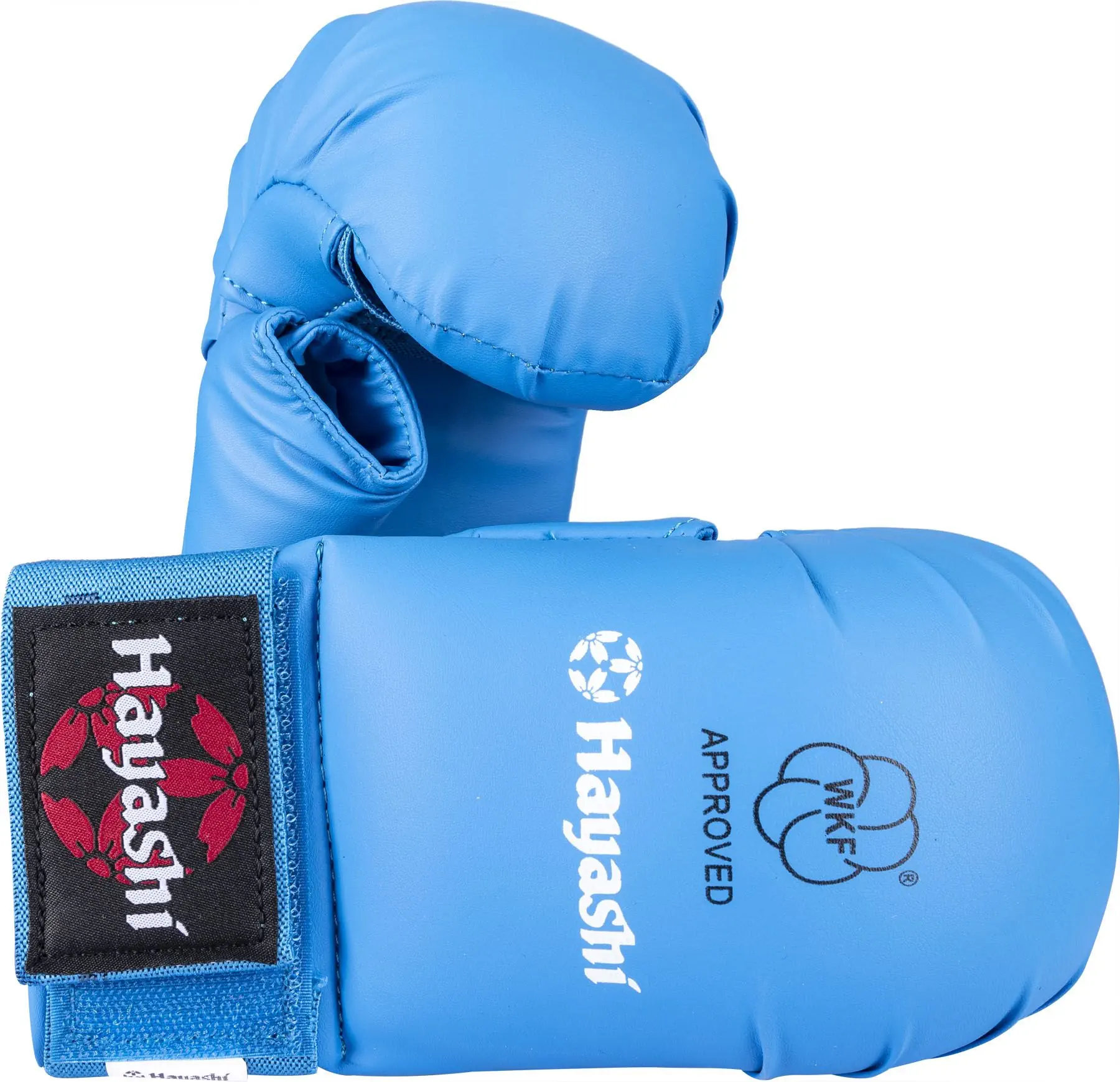 Karate - Manusi protectie pumni si degetul mare "TSUKI" aprobat de WKF, Hayashi, Albastru, S