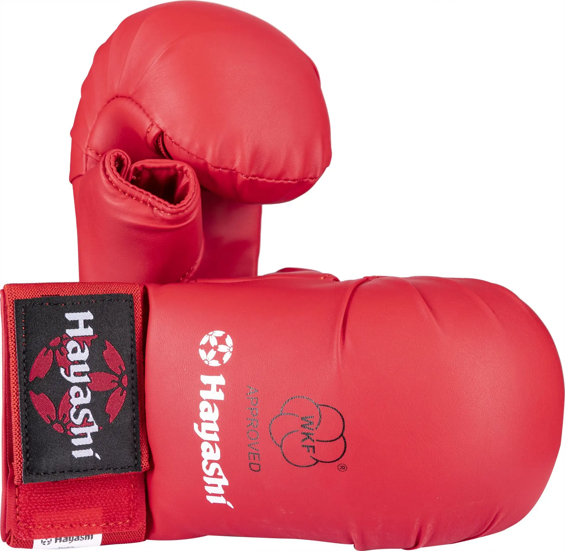 Sporturi - Manusi protectie pumni si degetul mare "TSUKI" aprobat de WKF, Hayashi, Rosu, M