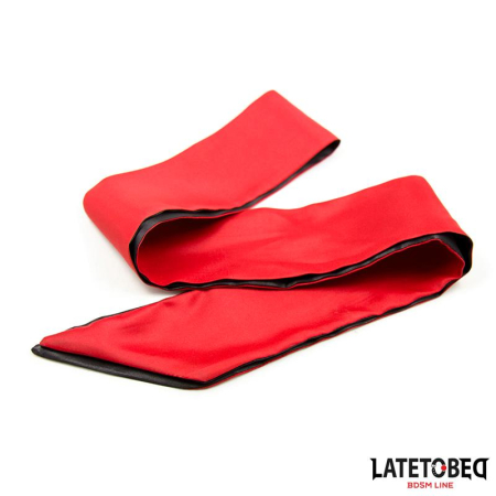 Seturi si accesorii BDSM - Red and Black Satin Blindfold