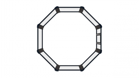 MMA cage without floor -  13 inches ( 4 x 4 m) - Length of panel 65.35 inches (166 cm) [2]