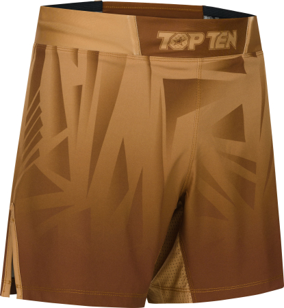 Import - MMA Shorts “Borrado” with inner trousers - brown, size XS = 150cm