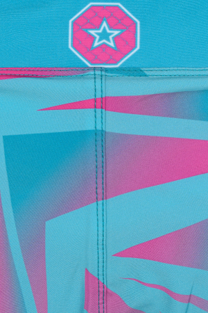 MMA Shorts “Borrado” with inner trousers - turquoise-pink, size M = 170cm [7]