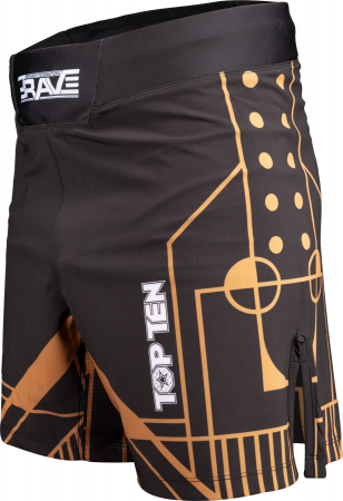 Pantaloni scurti MMA “BRAVE” - Negru-Auriu, marime S [1]